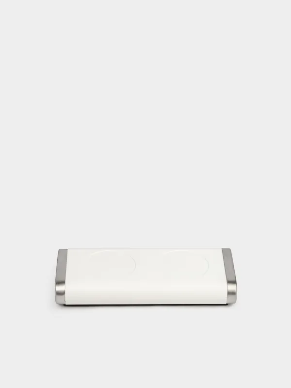 Salt and pepper set, 8 cm, magnetic stand, steel / plastic, black / white, B&W, image-2