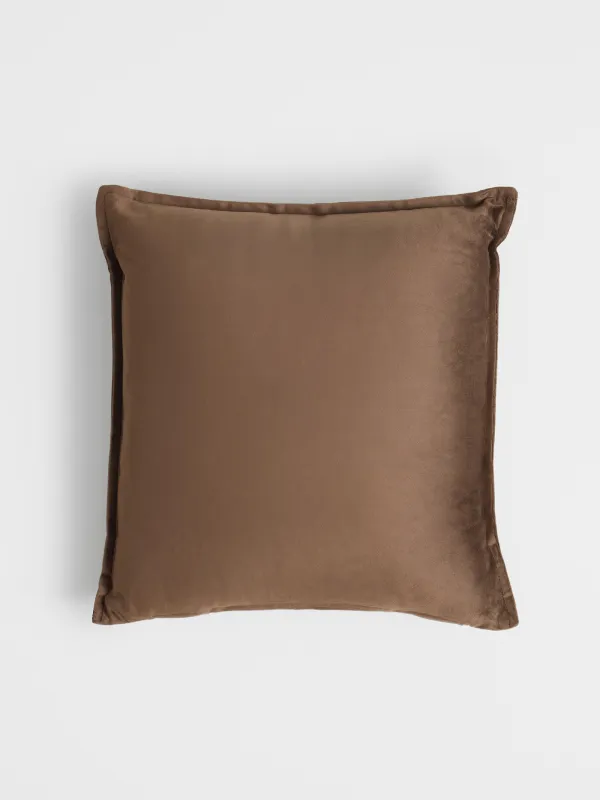 Decorative pillow, 45x45 cm, velvet, brown, Silk velvet, image-0