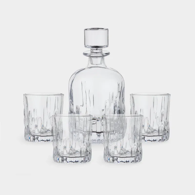 Drink set, 4 persons, 5 items, decanter / glasses, glass R, Harbor