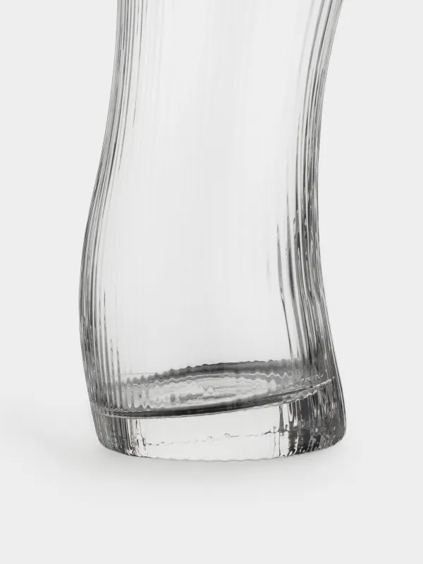Drinking glass, 23 cm, 600 ml, 2 pcs, glass R, Bend, Ribby, image-4