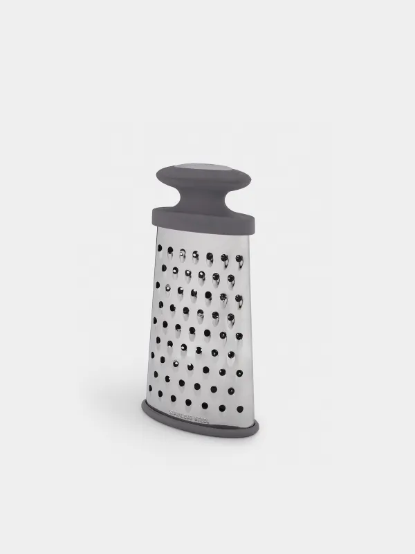 Grater, 23 cm, two-sided, steel / plastic, grey, Thin, image-1