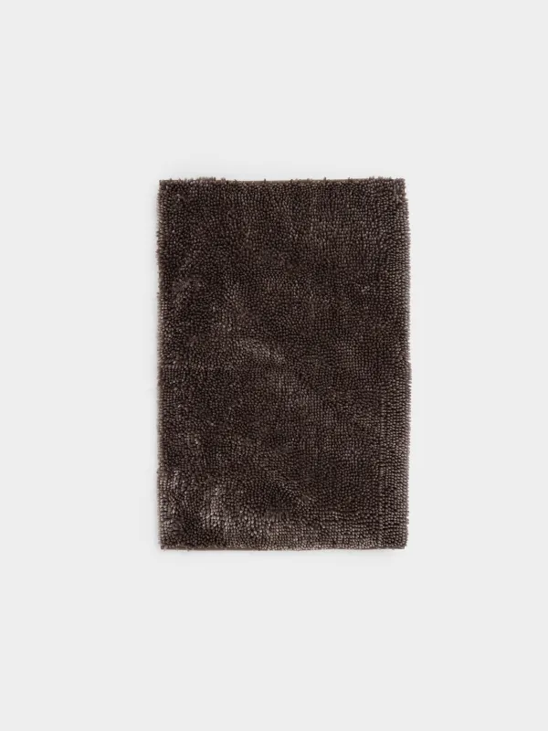Mat, 65x100 cm, anti-slip, polyester, brown, Fluff, image-0