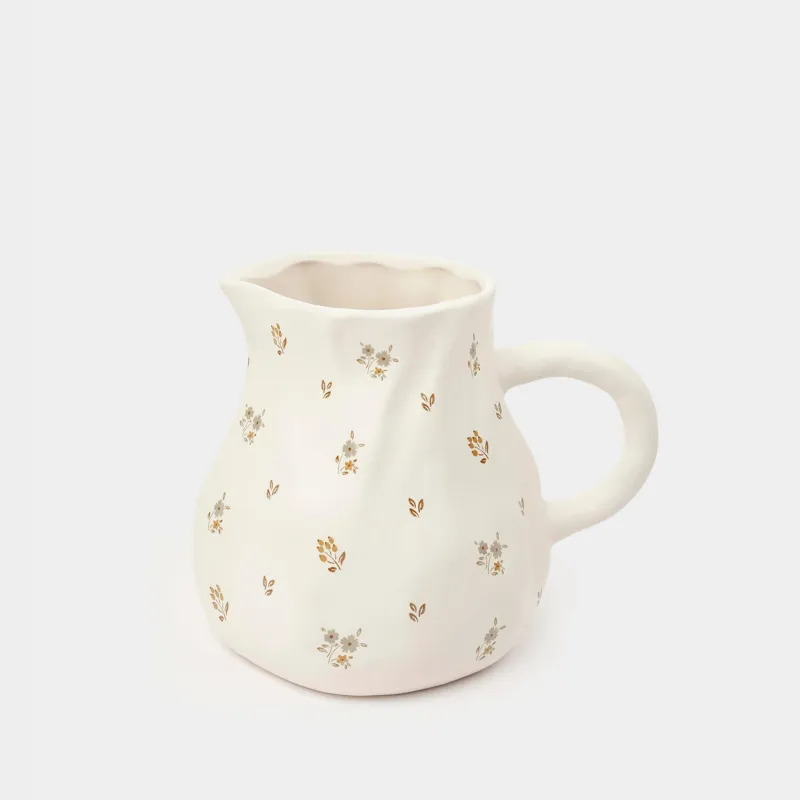 Jug, 1,6 l, ceramic, milk, Vintage flowers, La flore