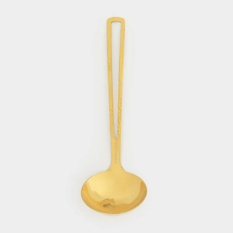 Ladle, 22 cm, steel, golden, Viron gold