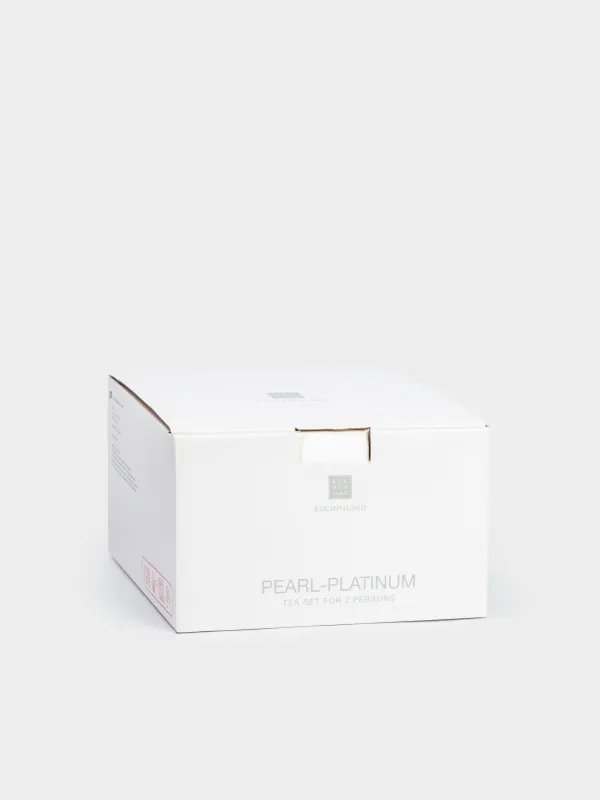 Tea pair, 2 pers, 4 pr, 250 ml, porcelain F, Pearl-platinum, image-11