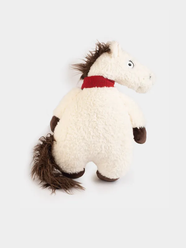 Decorative pillow, 53x27 cm, plush, brown, Horse, Horse cute, image-2