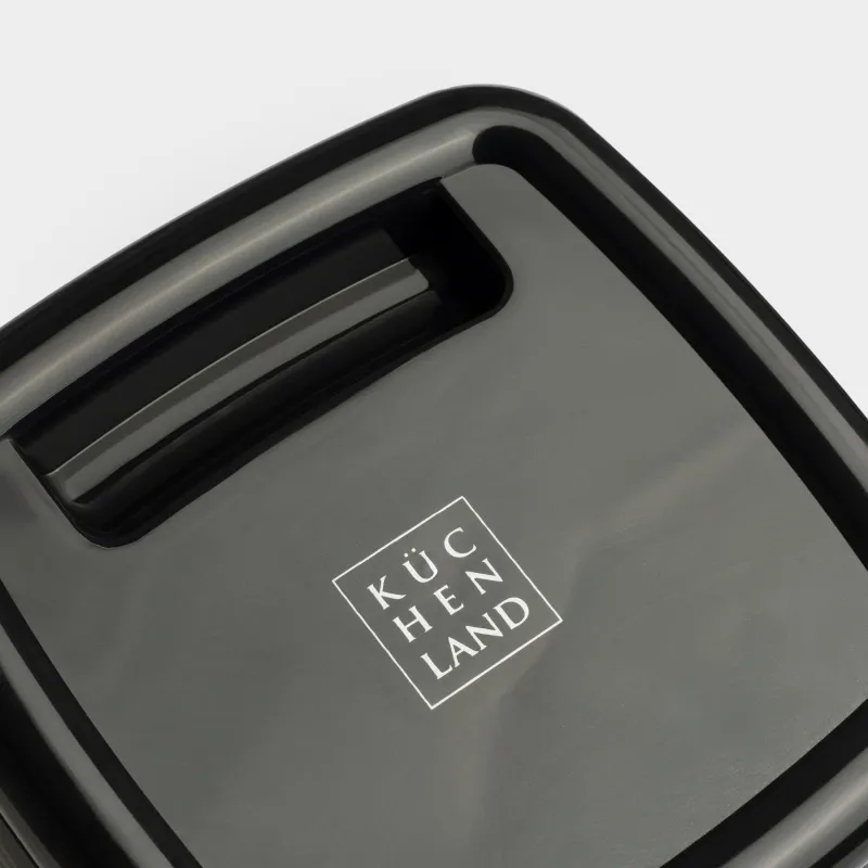 Folding bucket, 10 l, plastic/rubber, square, black, Foldaway black, image-3