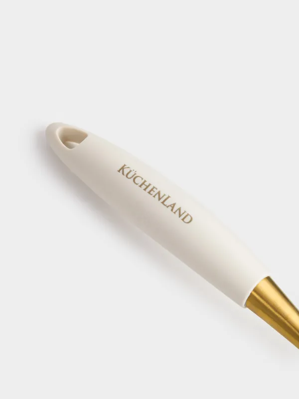 Ladle, 33 cm, silicone / steel, milky gold, Pintino, image-3