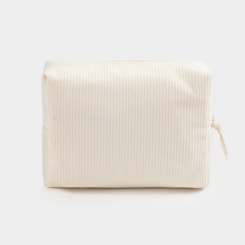 Cosmetic bag, 18x25 cm, ribbed, velvet, color, Moire, image-5