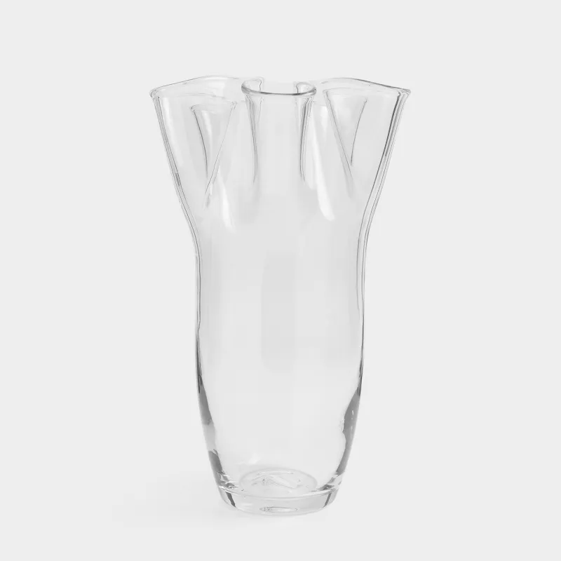 Flower vase, 31 cm, Glass, Crumpled effect, Crumple, image-2