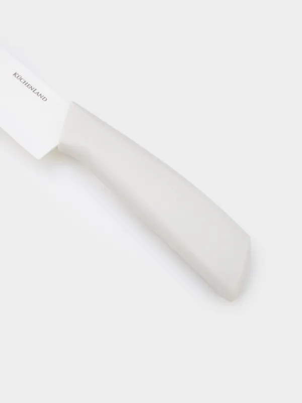 Slicing knife, 15 cm, with case, ceramic / plastic, milk, Regular, image-1
