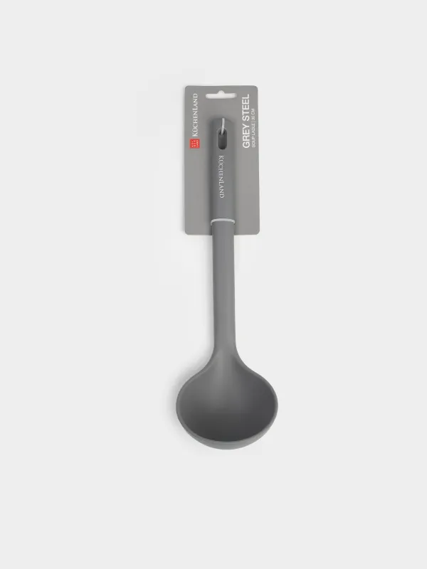 Ladle, 30 cm, silicone, grey, Grey steel, image-5