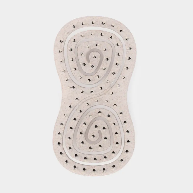 Hair massage comb, 9 cm, travel, vegetable fiber / plastic, beige, Zipo