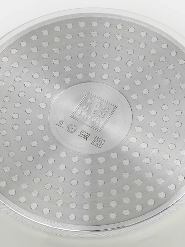 Pot, 20 cm, 2.3 l, with lid, coated, aluminum, milky, Sentimentality, image-3