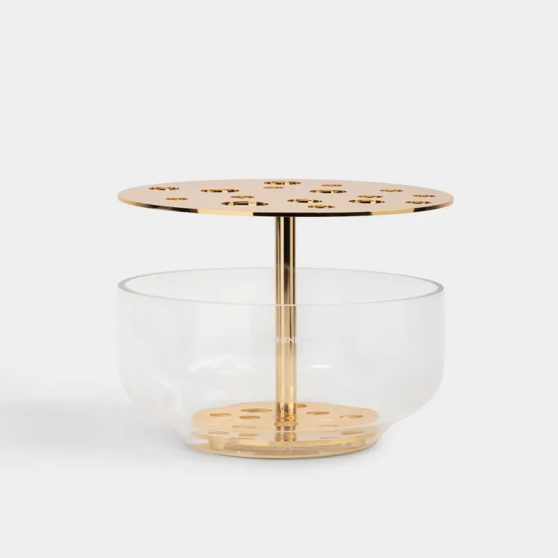 Flower vase, 24x18 cm, glass / steel, Fantastic