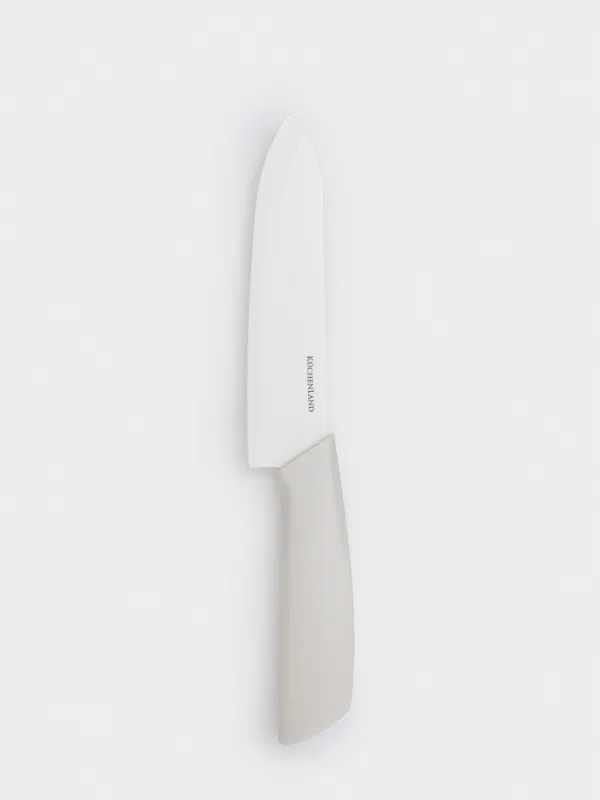 Slicing knife, 15 cm, with case, ceramic / plastic, milk, Regular, image-3