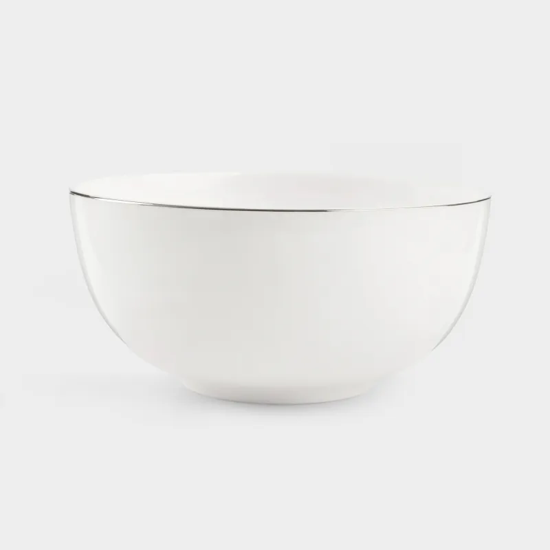 Salad bowl, 18x9 cm, 1 l, porcelain F, white, Ideal silver