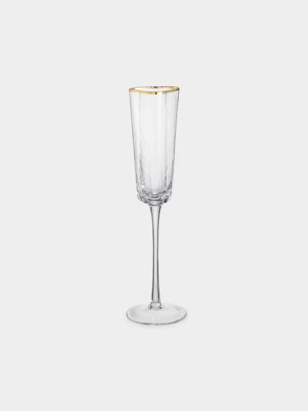 Drinking glass, 160 ml, 2 pcs, glass, with golden edging, Triangle Gold, image-2