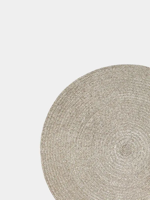 Napkin for appliances, 38 cm, polyester, round, champagne, Rotary shine, image-1