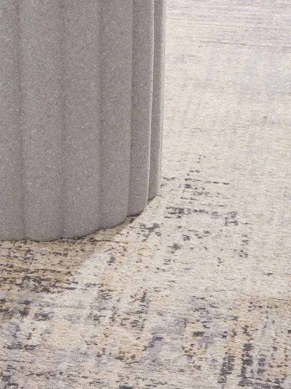 Carpet, 150x210 cm, beige-gray, cotton, Traces, image-5