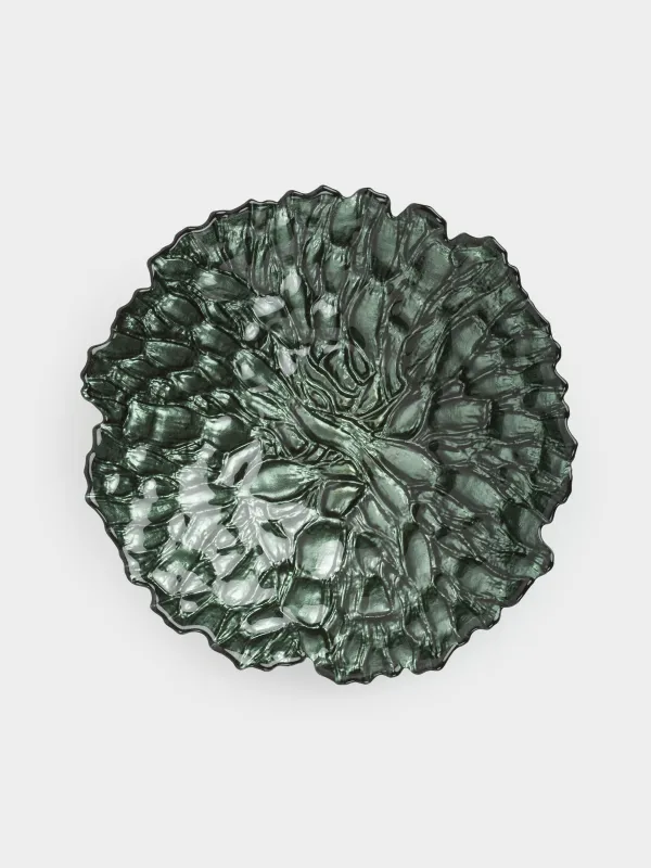 Fruit bowl, 23x6 cm, glass R, green, Pion color, image-3