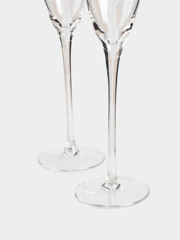 Champagne glass, 180 ml, 2 pcs, glass, mother of pearl, Charm L polar, image-2