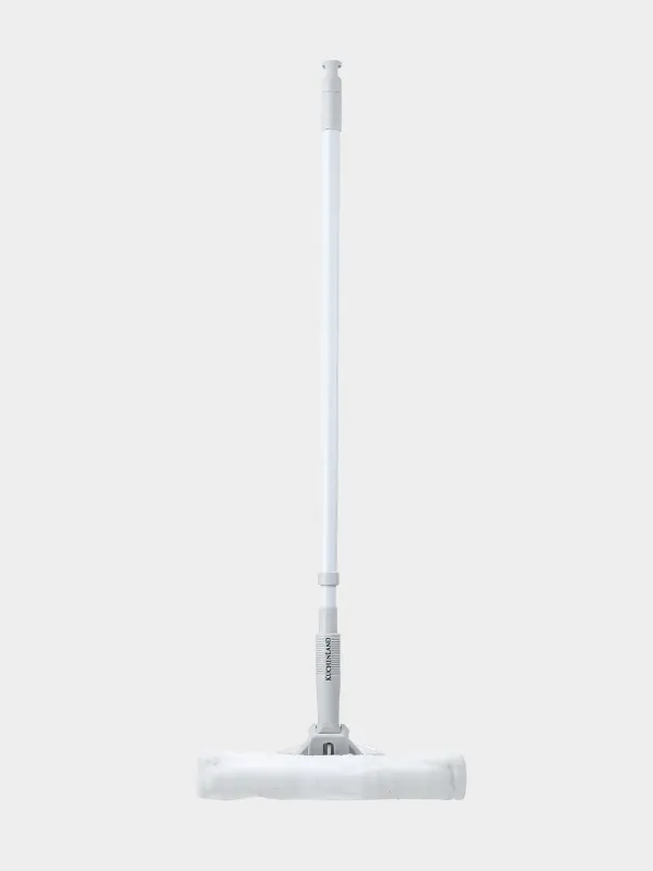 Window cleaning mop, with rag and scraper, white-grey, Clean, image-0