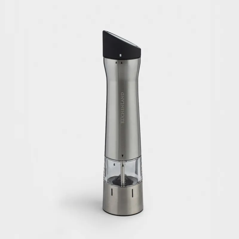 Spice mill, 24 cm, electric, steel / plastic, LED B, beveled, Classic