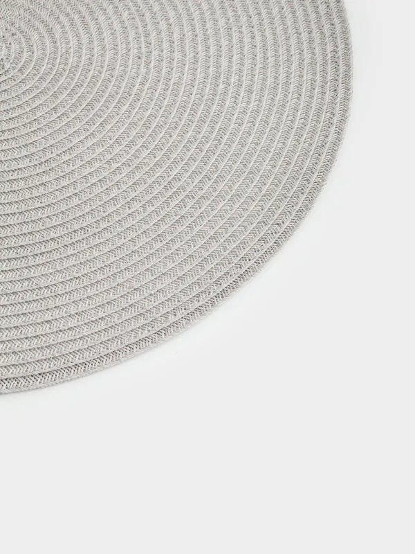 Placemat, 38 cm, polypropylene/PET, round, beige, Basic, image-2