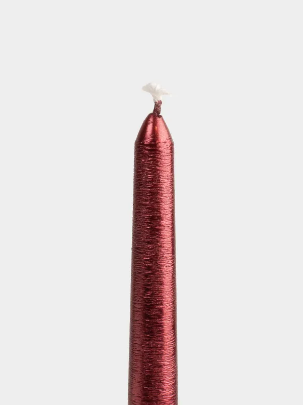 Candle, 25 cm, 2 pcs, thin, red, Galore candle, image-2