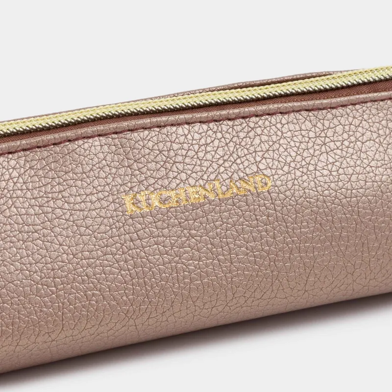 Pencil case, 18x5 cm, polyurethane, silver, Memo, image-5