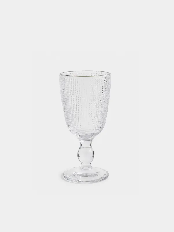Drinking glass, 260 ml, glass, with silver edging, Grain silver, image-0