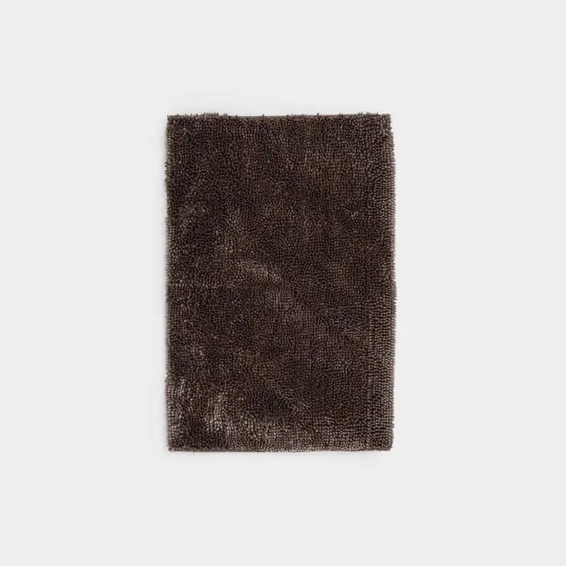 Mat, 65x100 cm, anti-slip, polyester, brown, Fluff