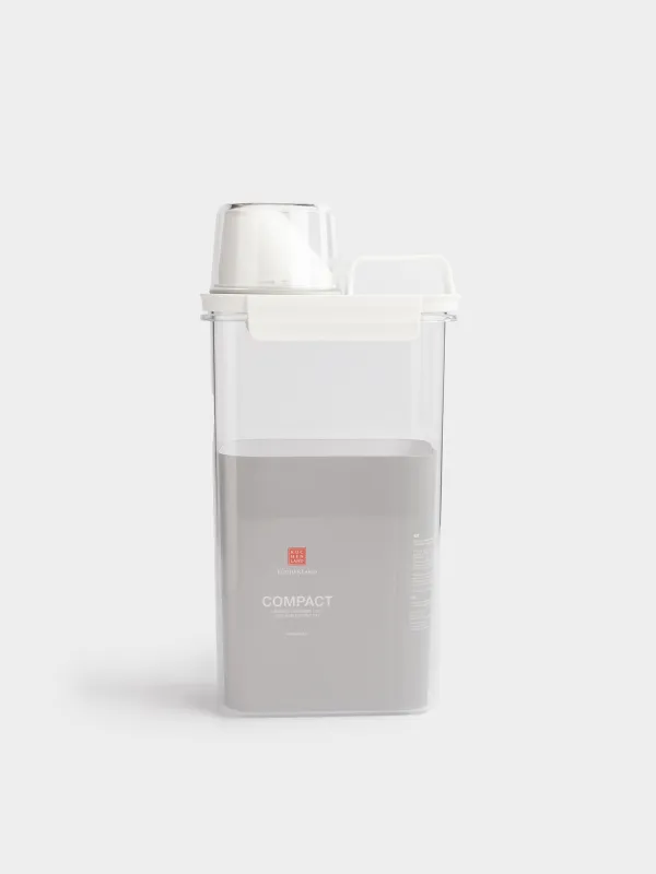 Washing powder container, 2,3 l, with measuring cup, plastic, white, Compact, image-7