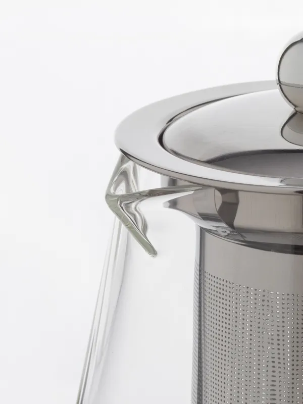 Teapot, 860 ml, glass B/steel, Pyramid, image-2