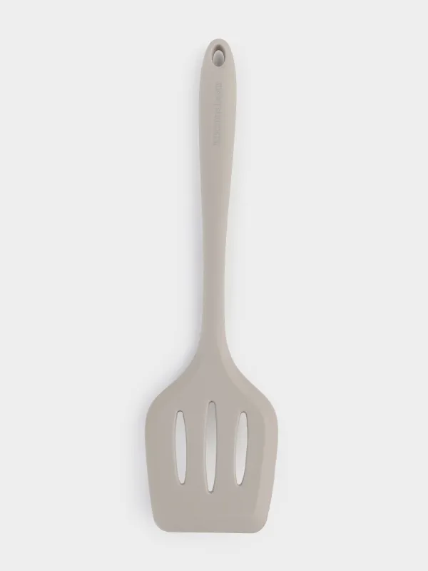 Spatula, 31 cm, with slits, silicone / nylon, beige, Benefit, image-1