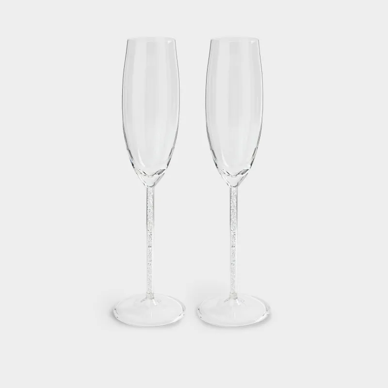 Drinking glass, 180 ml, 2 pcs, glass / rhinestones, Crystal