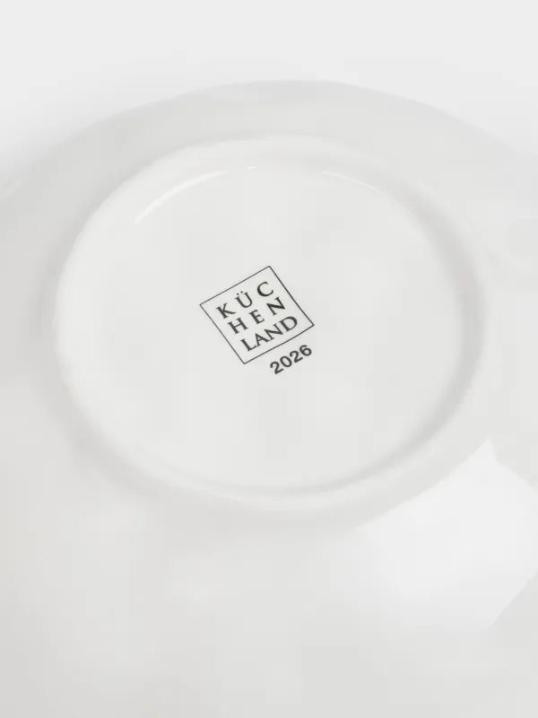 Salad bowl, 21x8 cm, 1 l, ceramic, Christmas tree with bows, Christmas tree, image-5