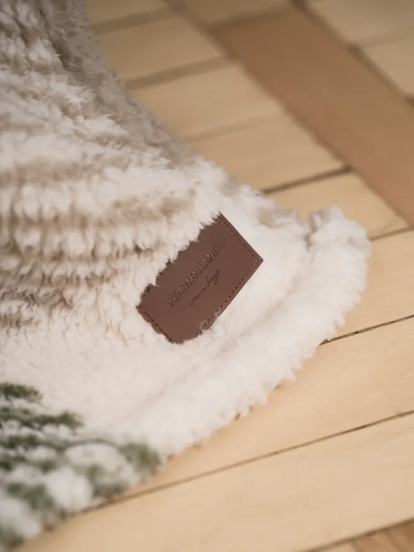 Blanket, 130x170 cm, sherpa, beige-green, Plaid, Hazel, image-3