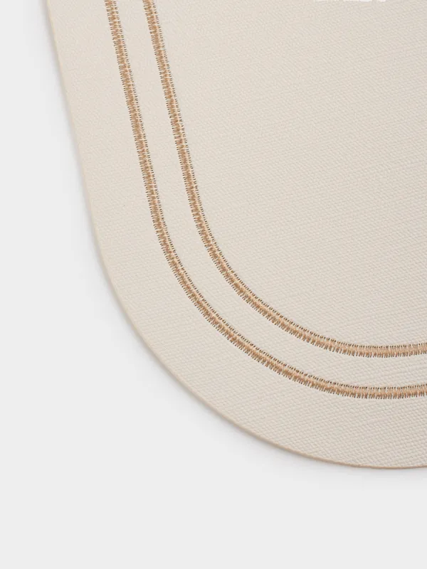 Placemat, 33x33 cm, PVC / polyester, square, milky, Rock vintage, image-2