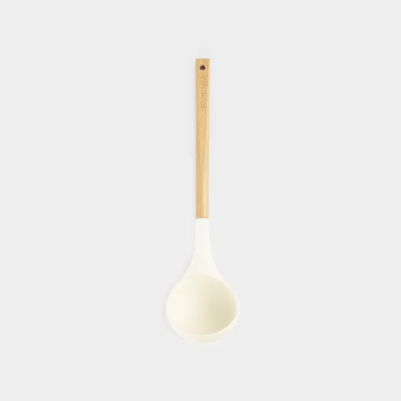 Ladle, 32 cm, silicone / wood, beige, Provence