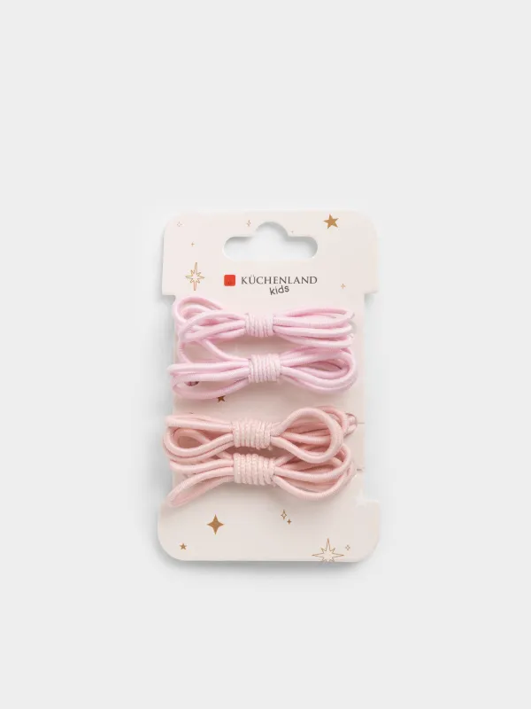 Hair tie set, 5 cm, 4 pcs, for children, polyester, Gracile, image-3