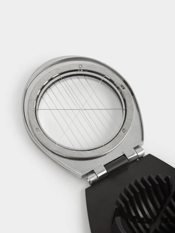 Egg slicer, 11 cm, 2 in 1, metal / plastic, silver-black, Start, image-1