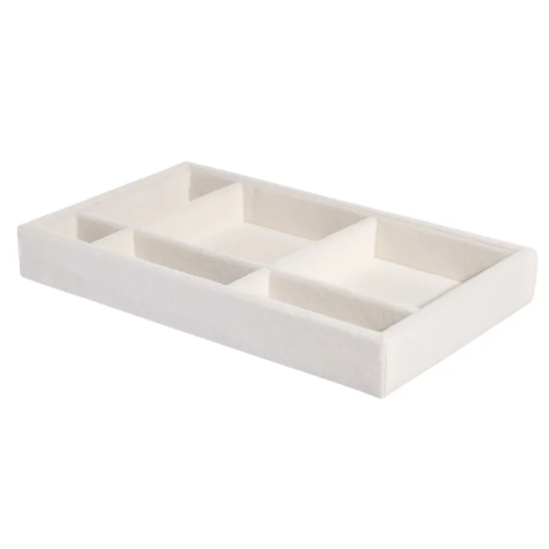 Jewelry storage organizer, 21x12 cm, MDF / velvet, beige, Ethics