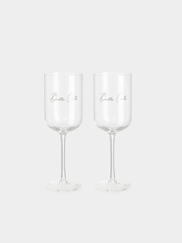 Drinking glass, 460 ml, 2 pcs, crystal glass, Bella Vita, Foligno                                                       , image-0
