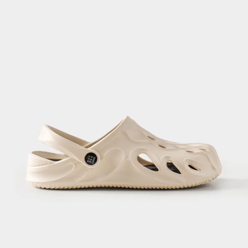 Clogs, size 35-36, EVA, beige and black, Sabot