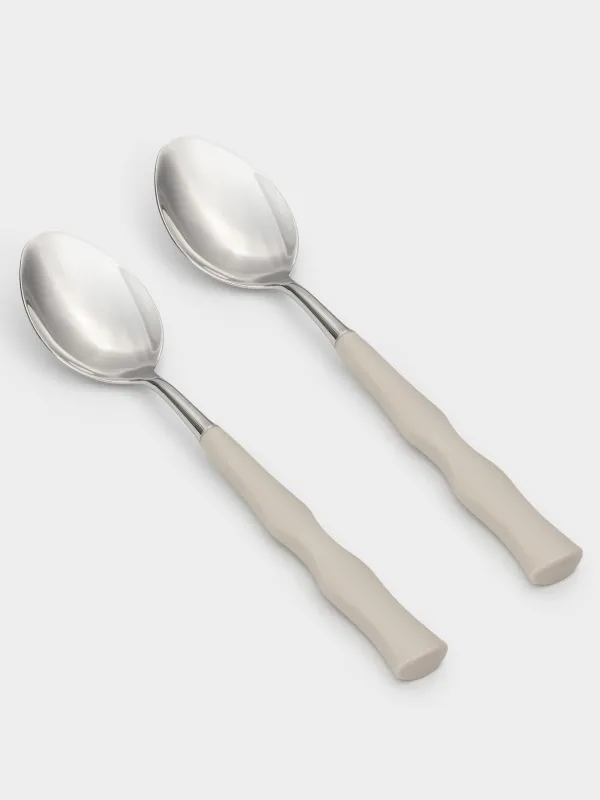 Dining spoon, 2 pcs, steel / plastic, beige, Bends, Toronto, image-0
