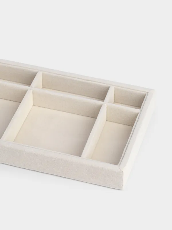 Jewelry storage organizer, 21x12 cm, MDF / velvet, beige, Ethics, image-4