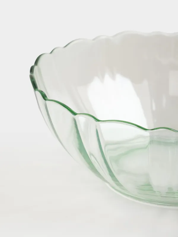 Salad bowl, 20x8 cm, 1.3 l, glass, green, Nelton color, image-3