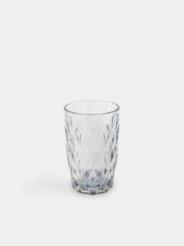 Glass, 12 cm, 340 ml, glass R, gray, Rhomb color, image-1